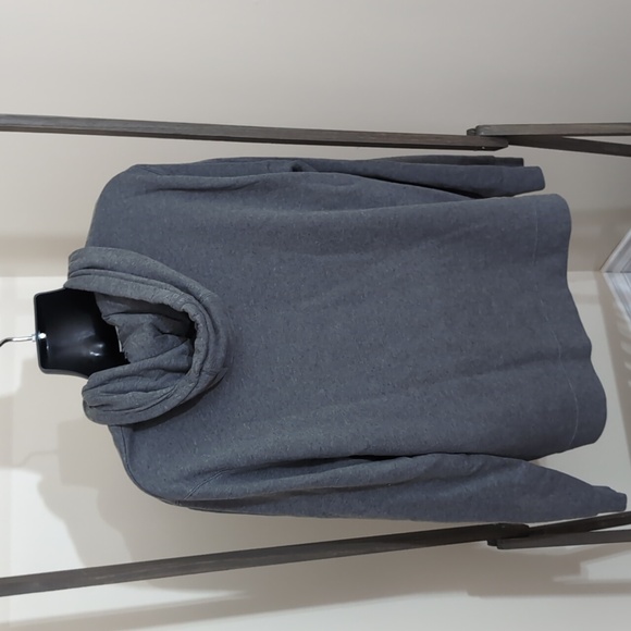 FILA| Grey Long Sleeve Hoodie Sweatshirt With Front Pouch Cotton Blend - Picture 4 of 14